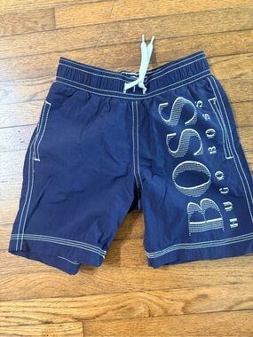 Hugo Boss Navy Swim Shorts for Kids